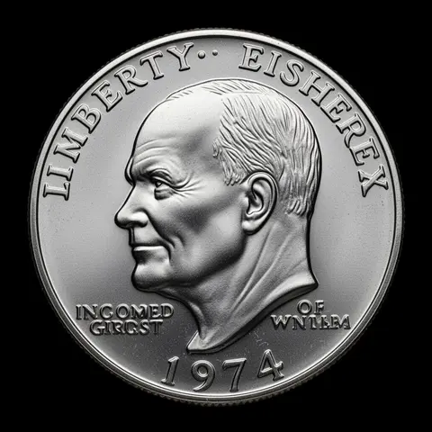 Eisenhower Dollar obverse portrait of President Eisenhower