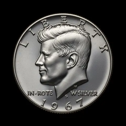 40% Silver Kennedy Half Dollar obverse portrait of JFK